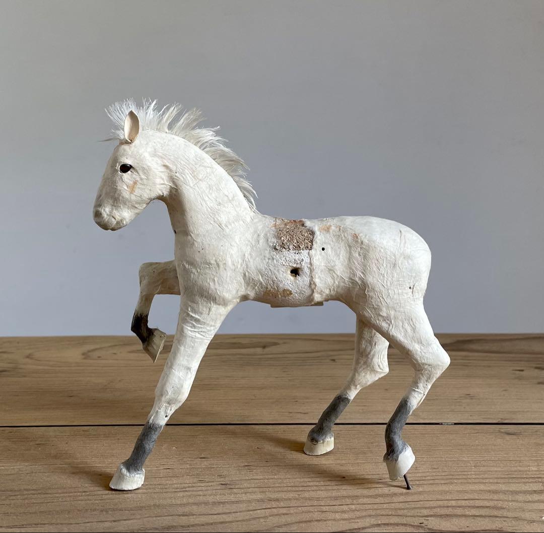 古い馬人形　レトロ　オブジェ
