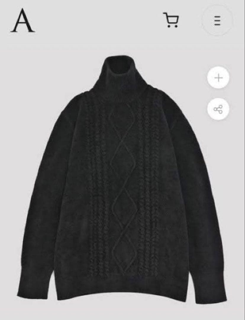 abyts ハイネックケーブルニットセーター 佐藤健 ABYTS