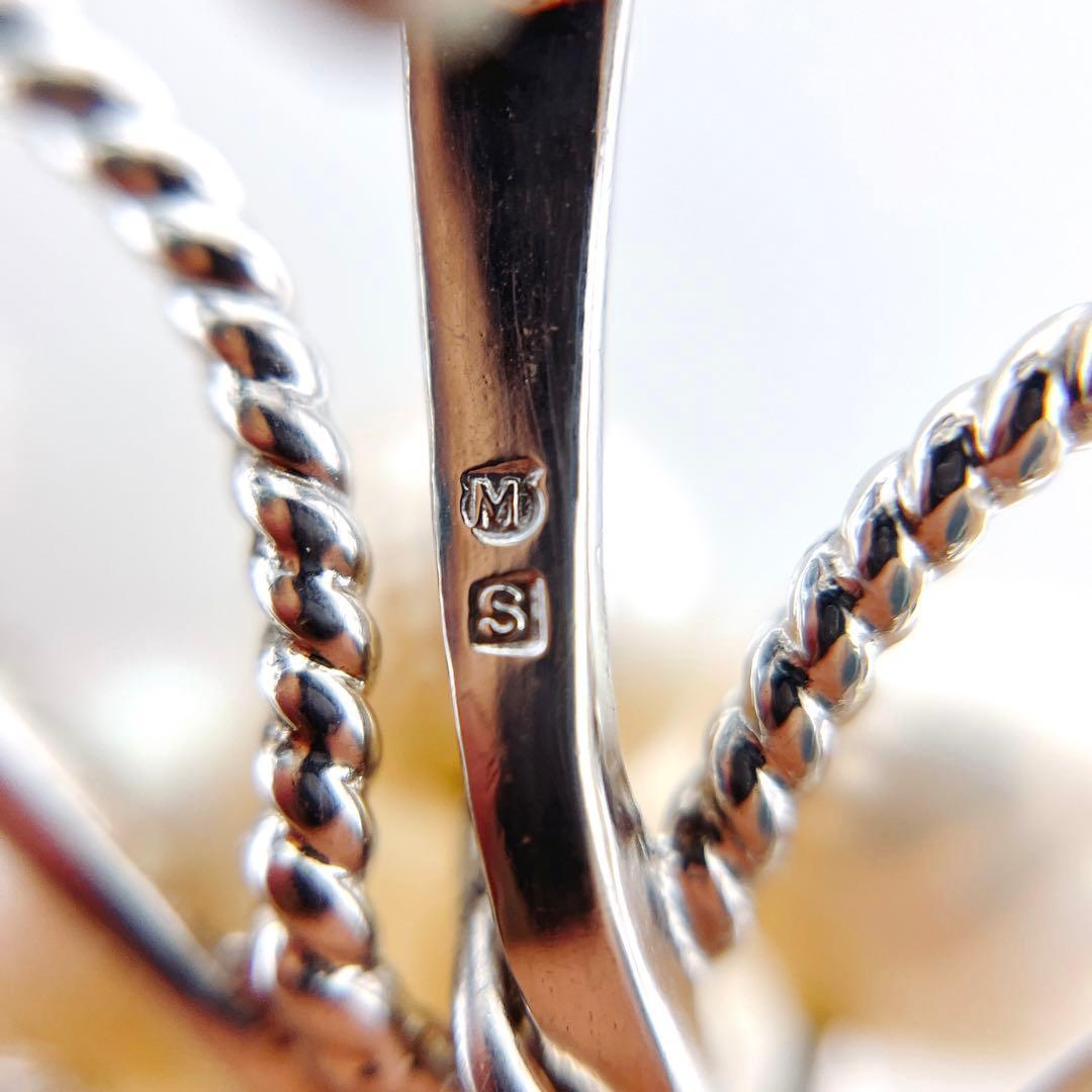 美品✨MIKIMOTOミキモト アコヤパール　ブローチ　15球　フラワー　リボン