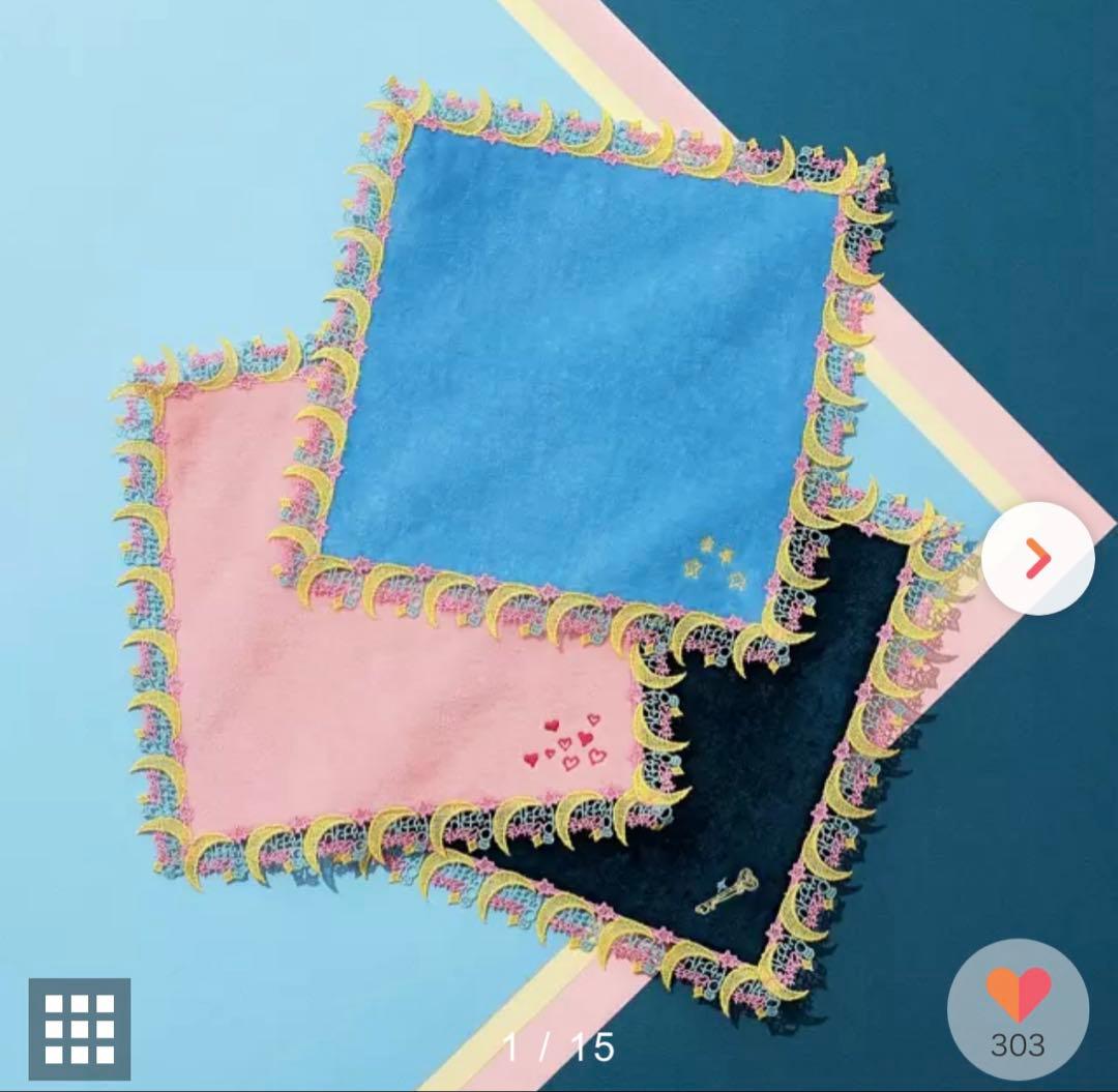 近沢レース店 ときめきトゥナイト×近沢レース店 コラボタオルハンカチ３色セット