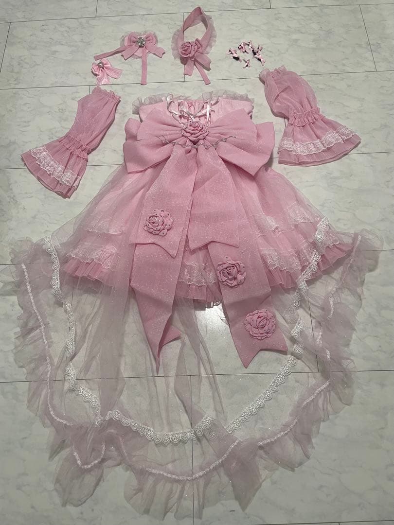 ゴスロリ・ロリータ ピンクドレス コスプレ　天使系　姫系