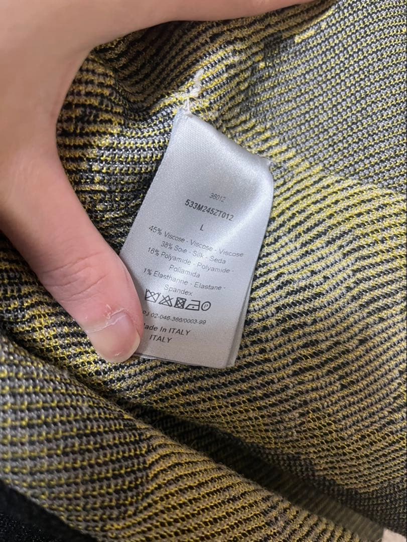 Dior homme ロング　ニット　黒　ブラック　ベスト 15aw 総柄