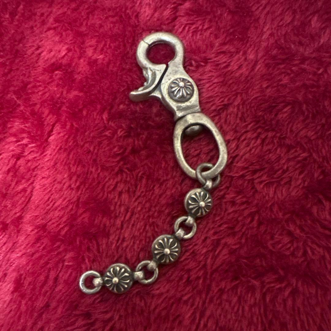 キークリップ　クロスボール　キーリング　シルバー925 ボールチェーン