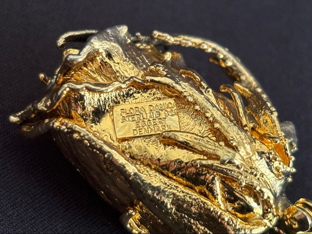 ヴィンテージデンマーク 925シルバー FLORA DANICA ブローチ