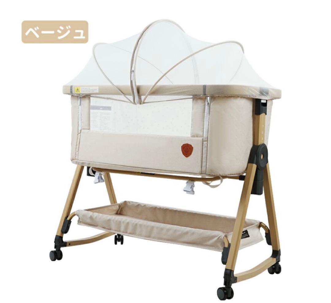専用【新品】HZDMJベビーベッド　ベージュ