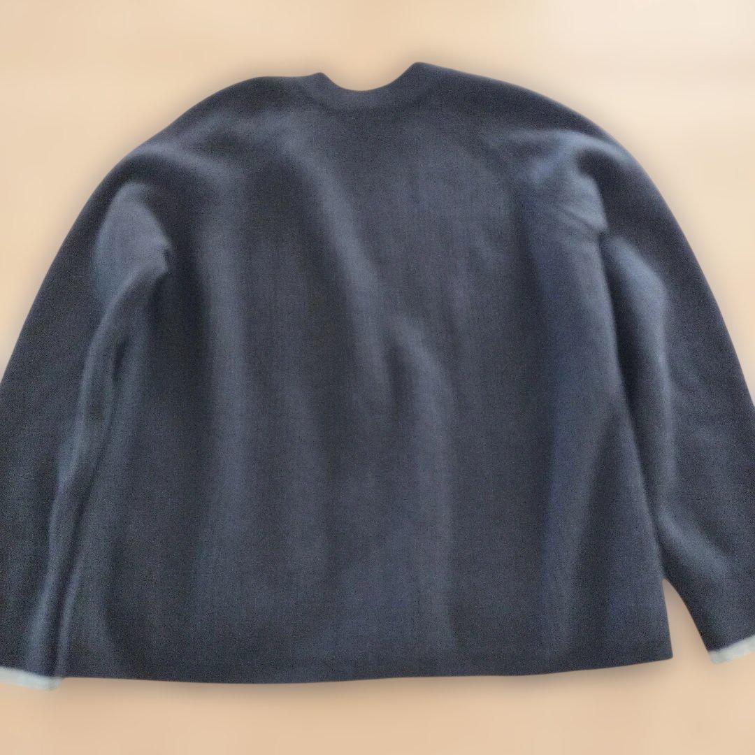 ドゥロワー　drawer ウールカシミヤ　リブニット　カーディガン