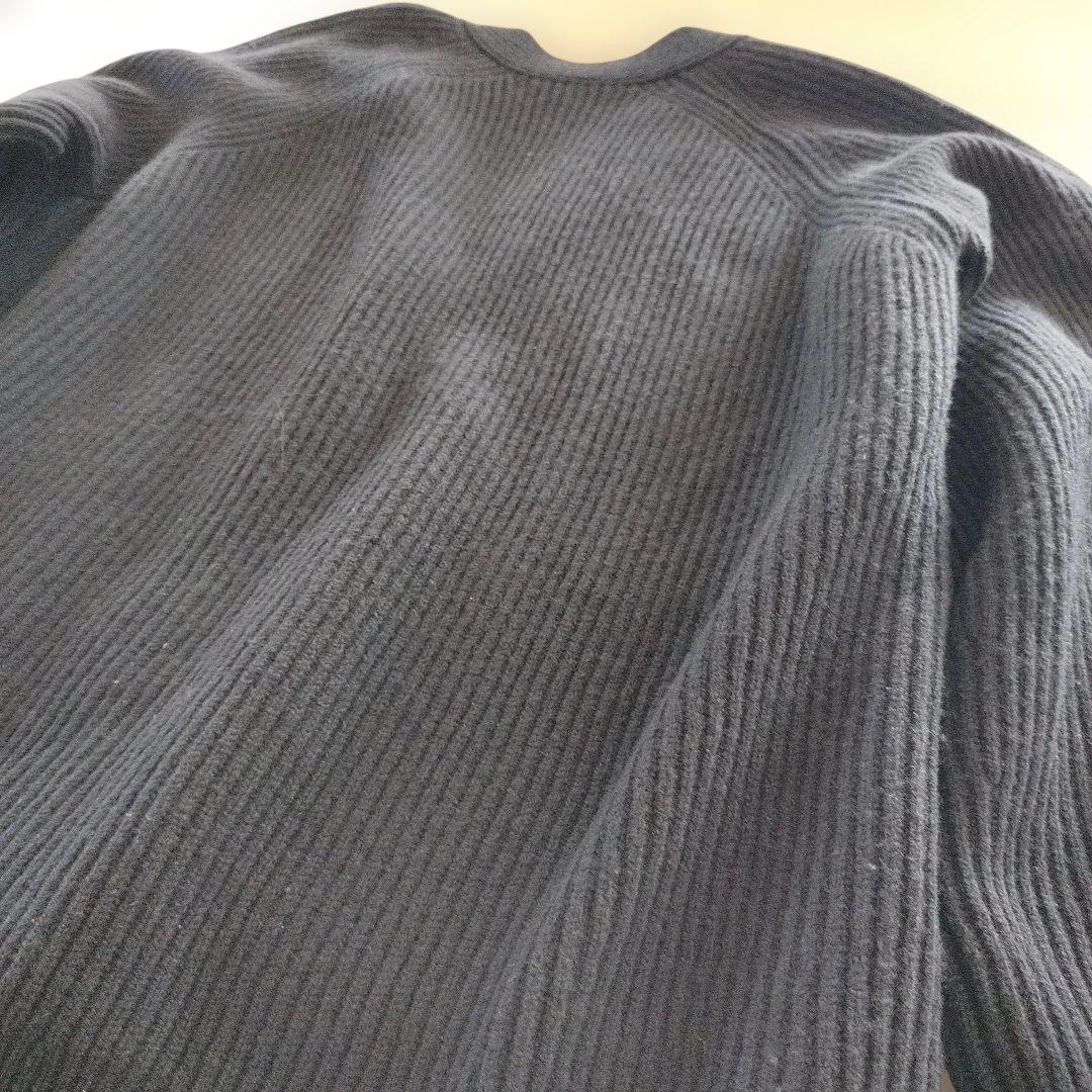 ドゥロワー　drawer ウールカシミヤ　リブニット　カーディガン