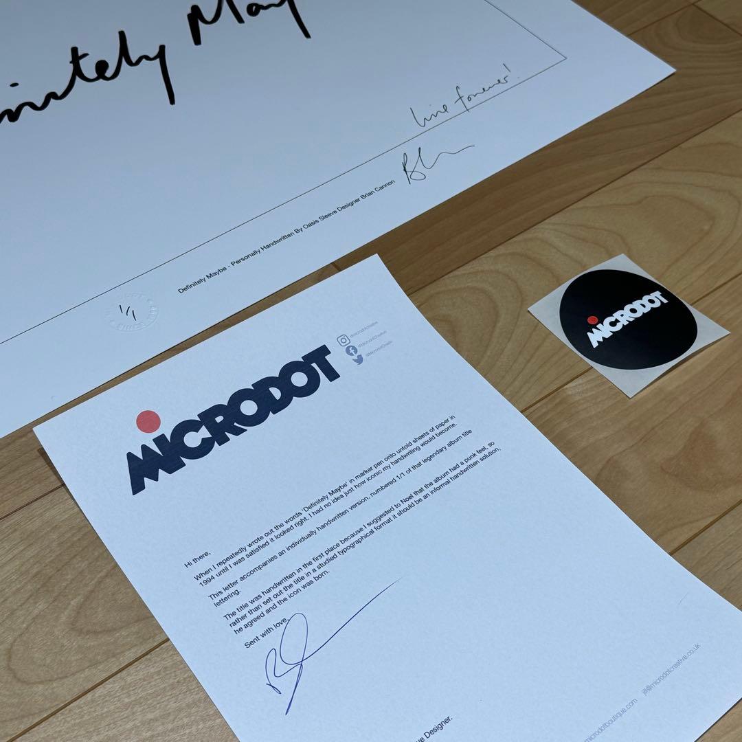 definitely maybe 直筆サイン OASIS ファーストアルバムロゴ