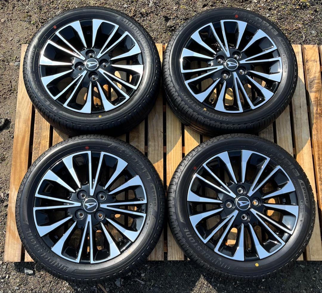 新車外し タントカスタムRSホイール BRIDGESTONEタイヤセット