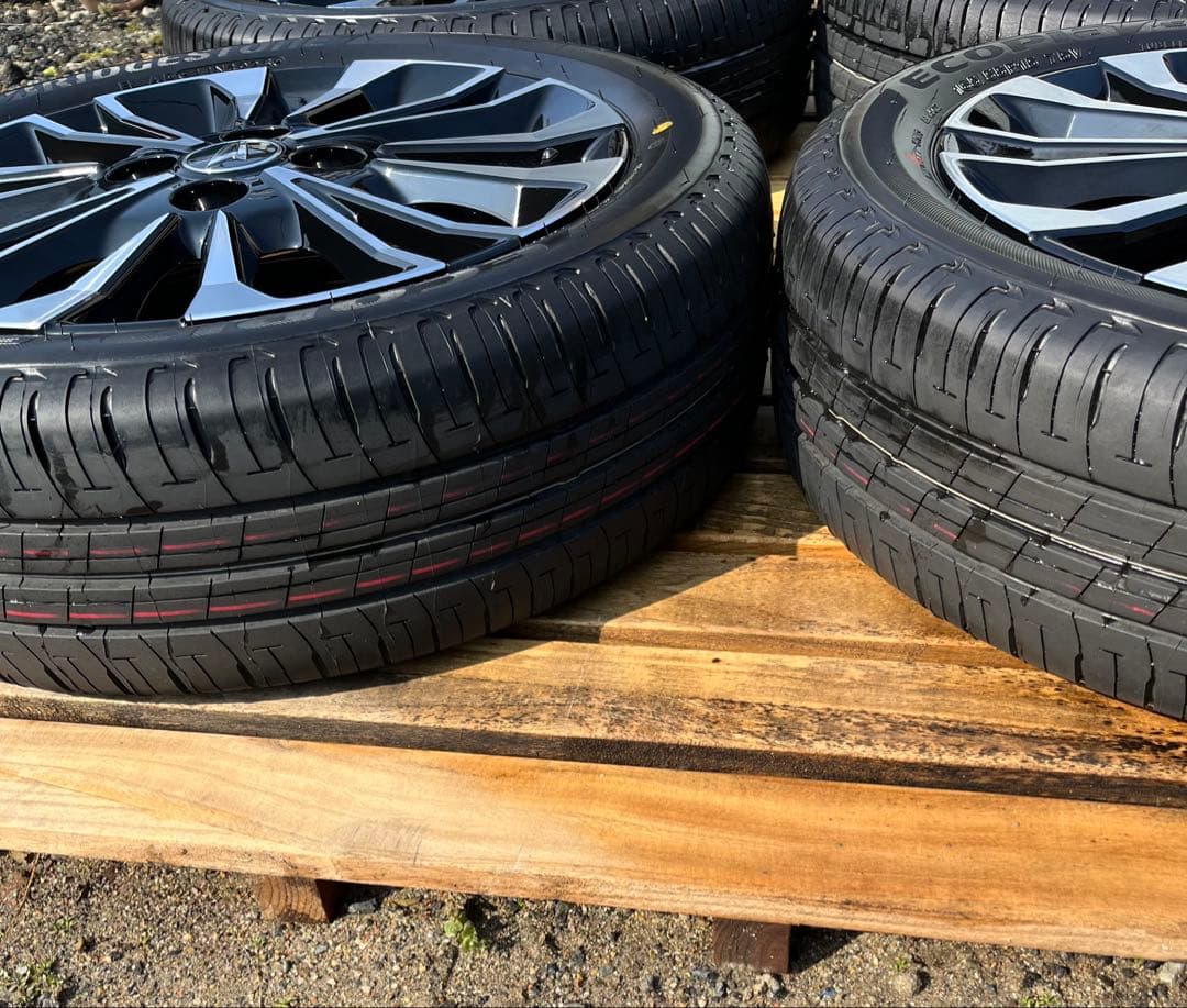 新車外し タントカスタムRSホイール BRIDGESTONEタイヤセット