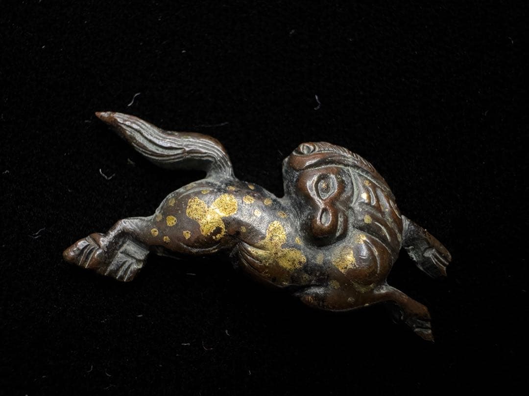 目貫 片目貫 無銘 赤銅地 馬図 日本刀 刀装具 骨董 古美術 江戸時代 時代物