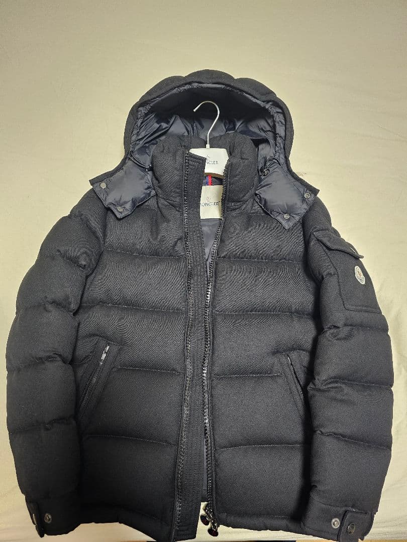 MONCLER フード付きダウンジャケット ブラック Size 0