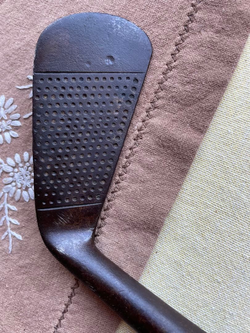 アンティーク　木製　ゴルフ　クラブ　ヒッコリー　アイアン　C　100年　アメリカ