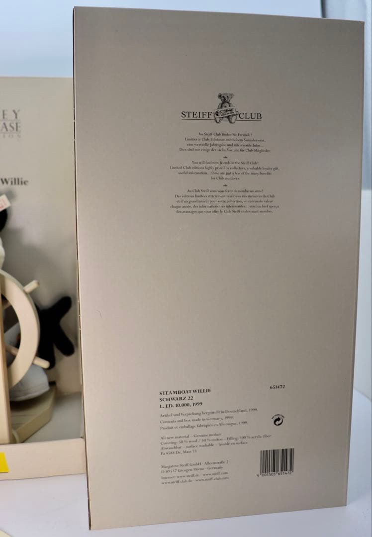 Steamboat Willie ミッキーマウス STEIFFぬいぐるみ