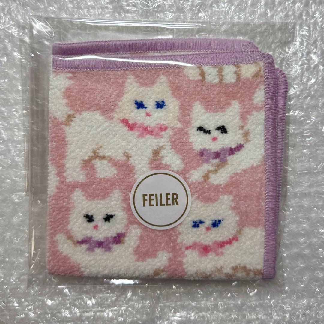 モフモフネコチャン ハンカチ ラブラリー バイ フェイラー FEILER