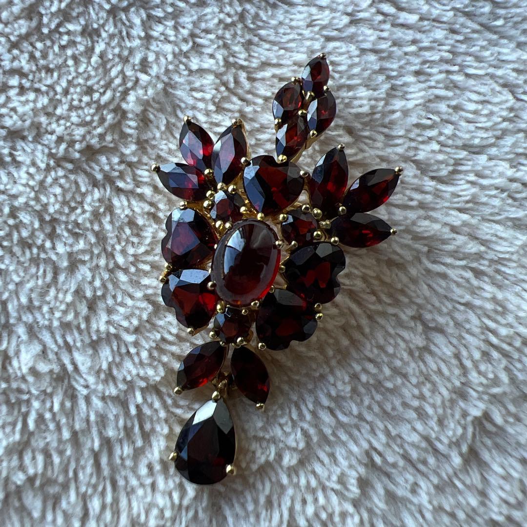 R*a様 碌山 Rokuzan ガーネット 925 ブローチ ペンダントトップ