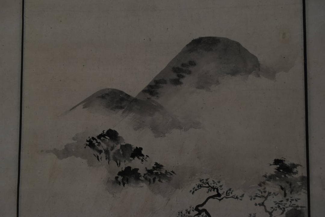 【模写】橋本雅邦/号、勝園/日光山裏見滝図/掛軸/名家伝来/AA-174