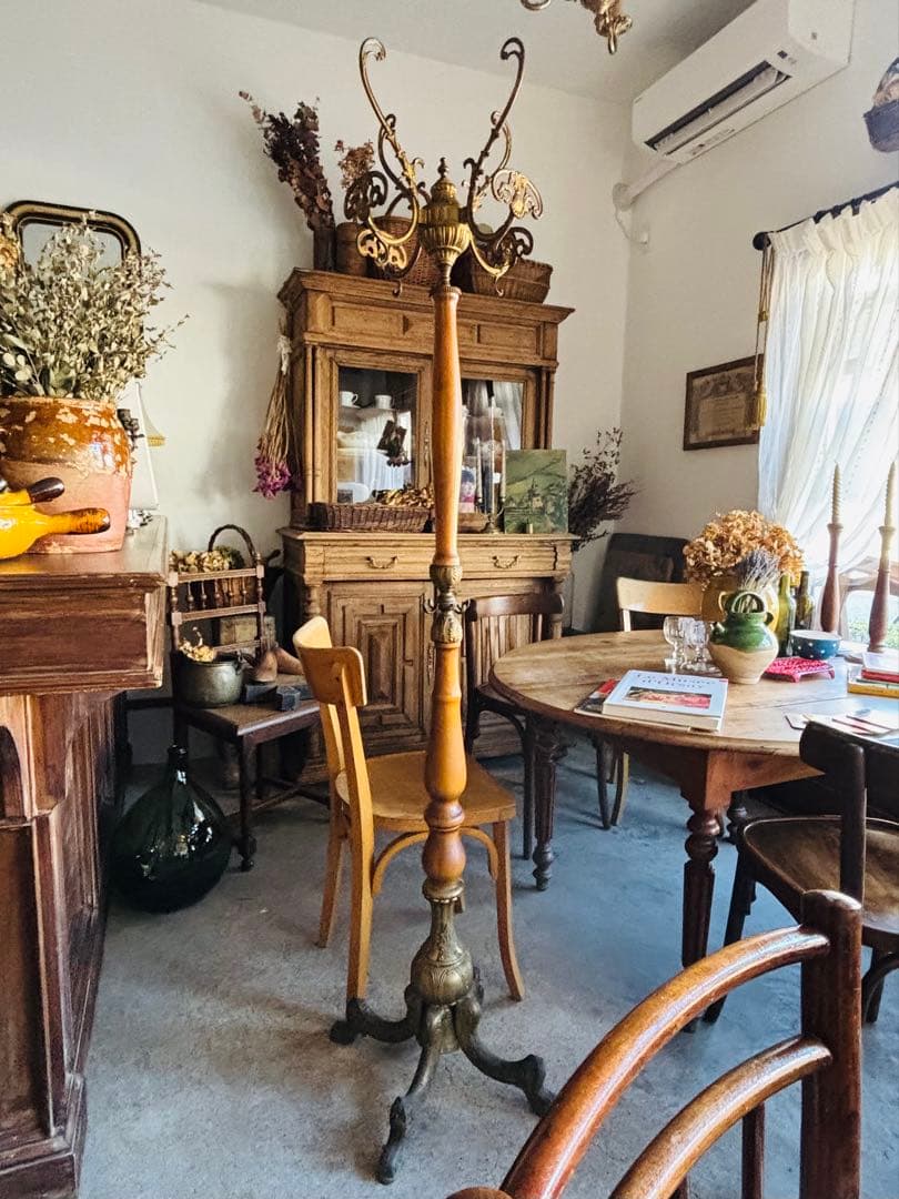 イタリア アンティーク コートラック ポールハンガー