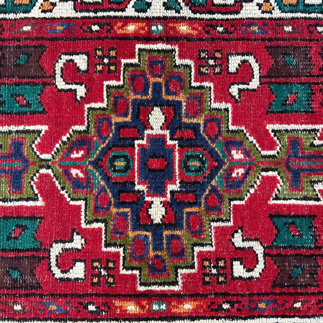 1980's 181cm×82cm 手織りラグ