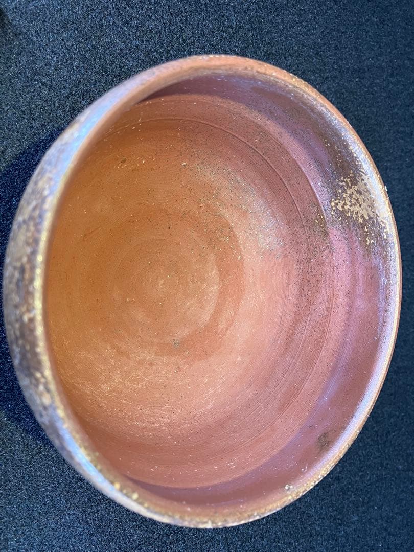 人間国宝 金重陶陽 作 伊部焼抹茶碗 潮香庵陶秀識箱 茶道具 抹茶椀 備前焼