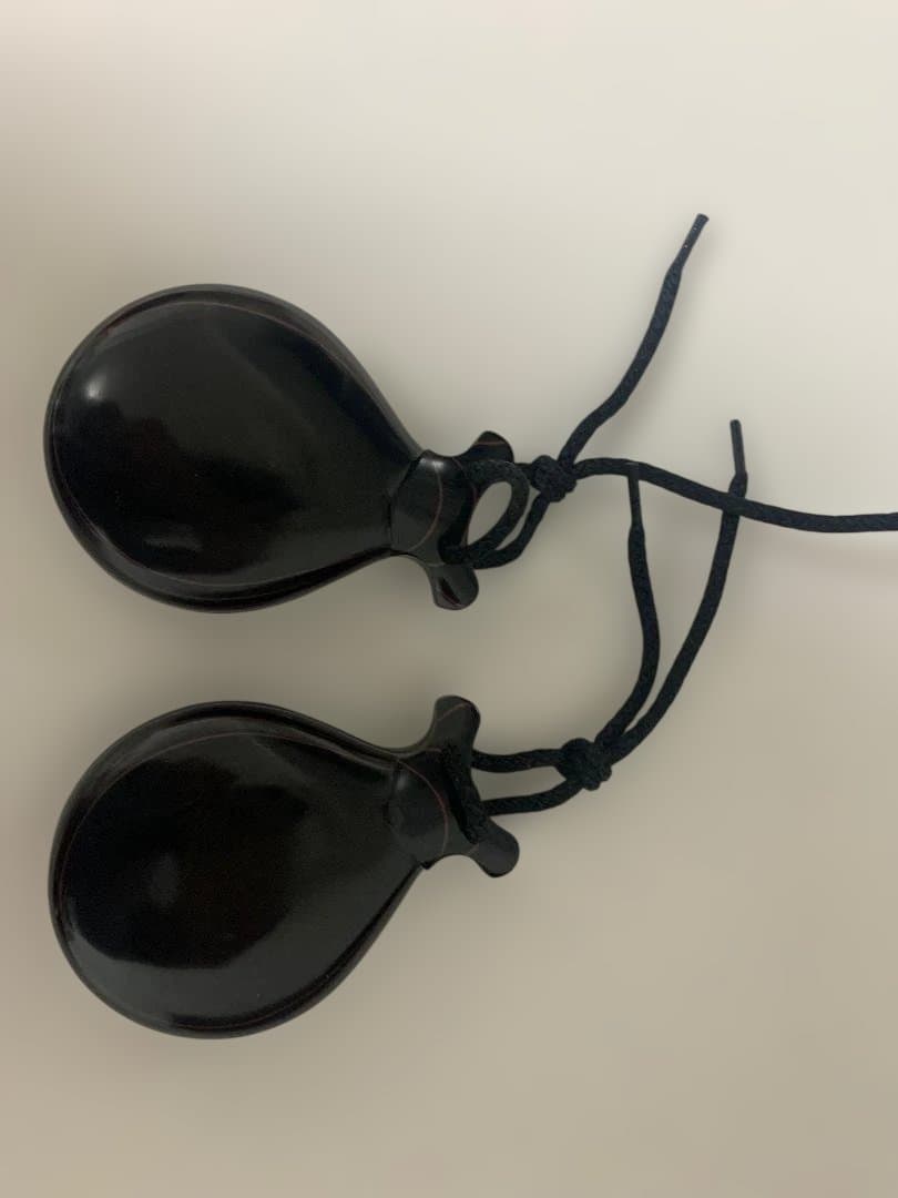 DEL SUR 黒 カスタネット ストラップ付き