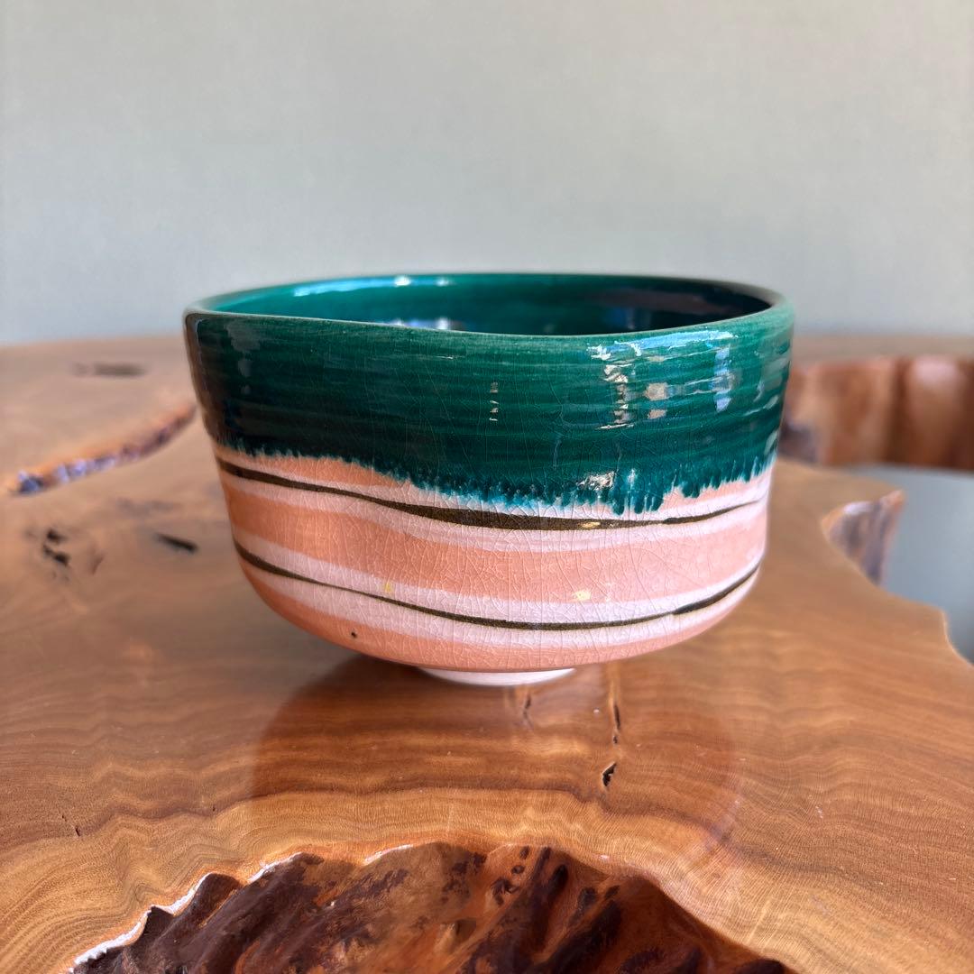 吉向焼 吉向十三軒造 抹茶碗 茶道具 共箱(57)