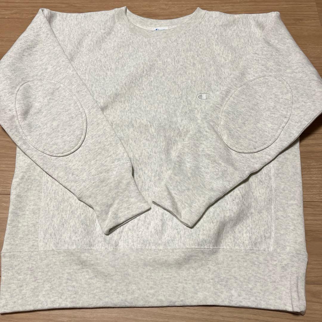 チャンピオン 別注 R/W エルボーパッチ クルーネックスウェット