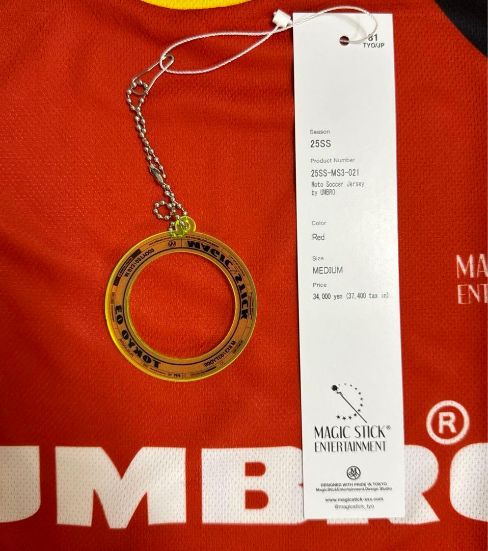 新品・未使用】アンブロ×マジックスティック　サッカージャージ Mサイズ　レッド