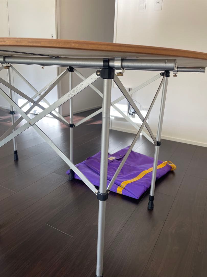 スノーピーク 折りたたみテーブル 円形　キッチンテーブル