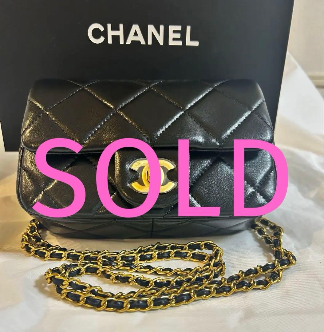 CHANEL ノベルティ ミニショルダーバッグ パールチェーン 黒