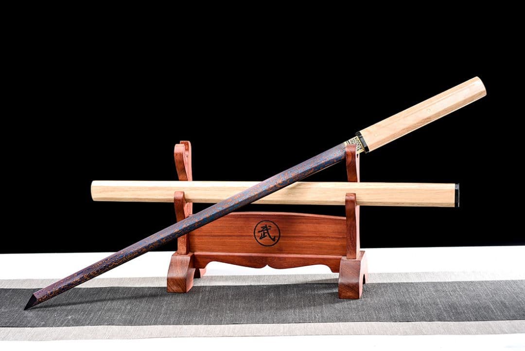 26寸六角八面白楡素装唐刀  武具　刀装具　日本刀　模造刀   居合刀 『嵐切』