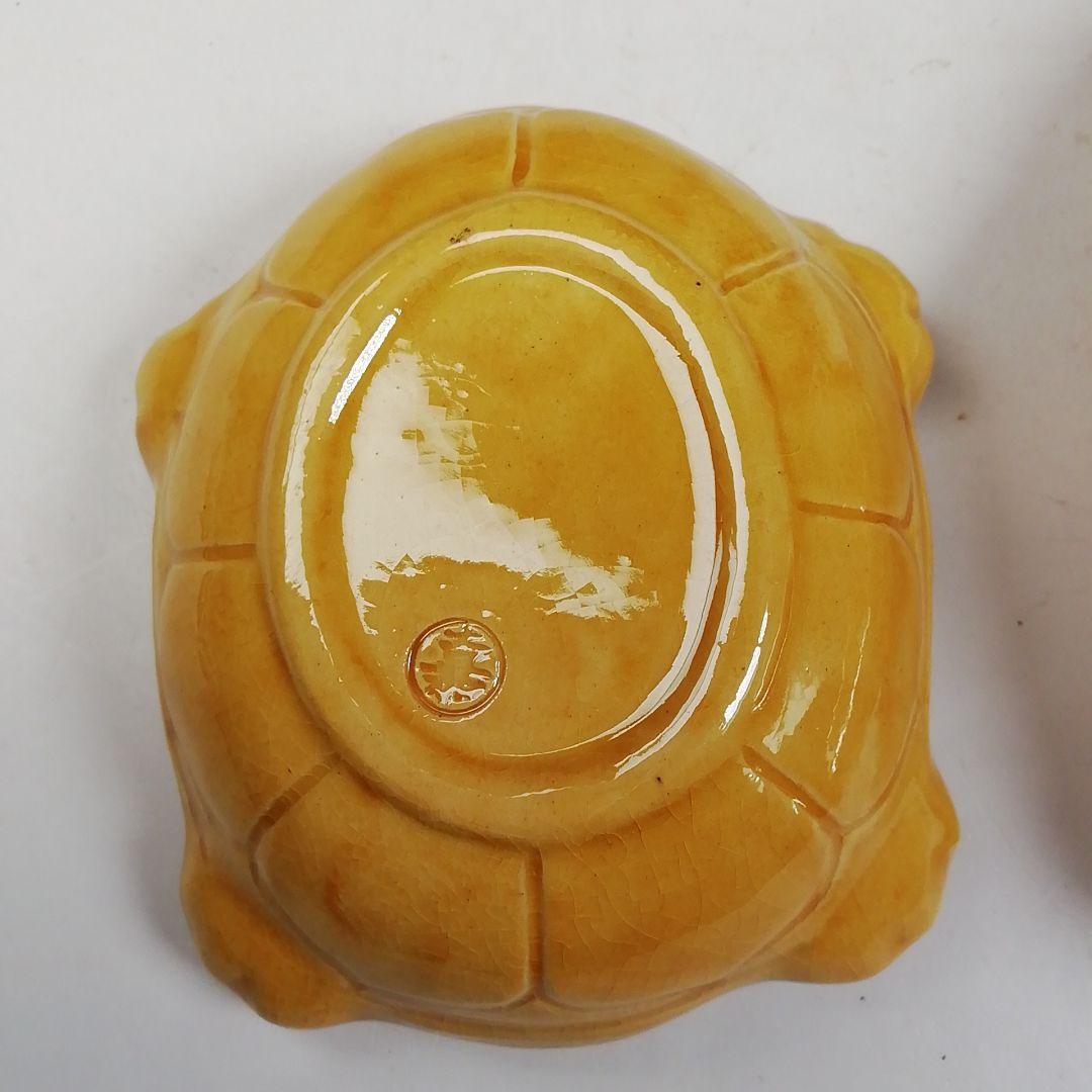 Ｗ１３０　香合　『三彩　亀　香合』『横石喜助 造』　共箱　茶道具