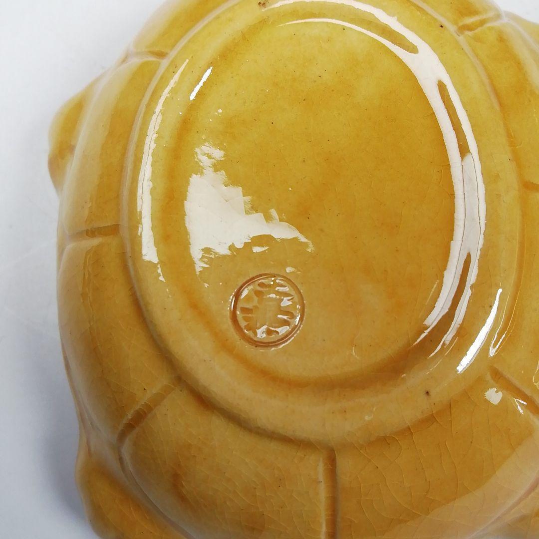 Ｗ１３０　香合　『三彩　亀　香合』『横石喜助 造』　共箱　茶道具