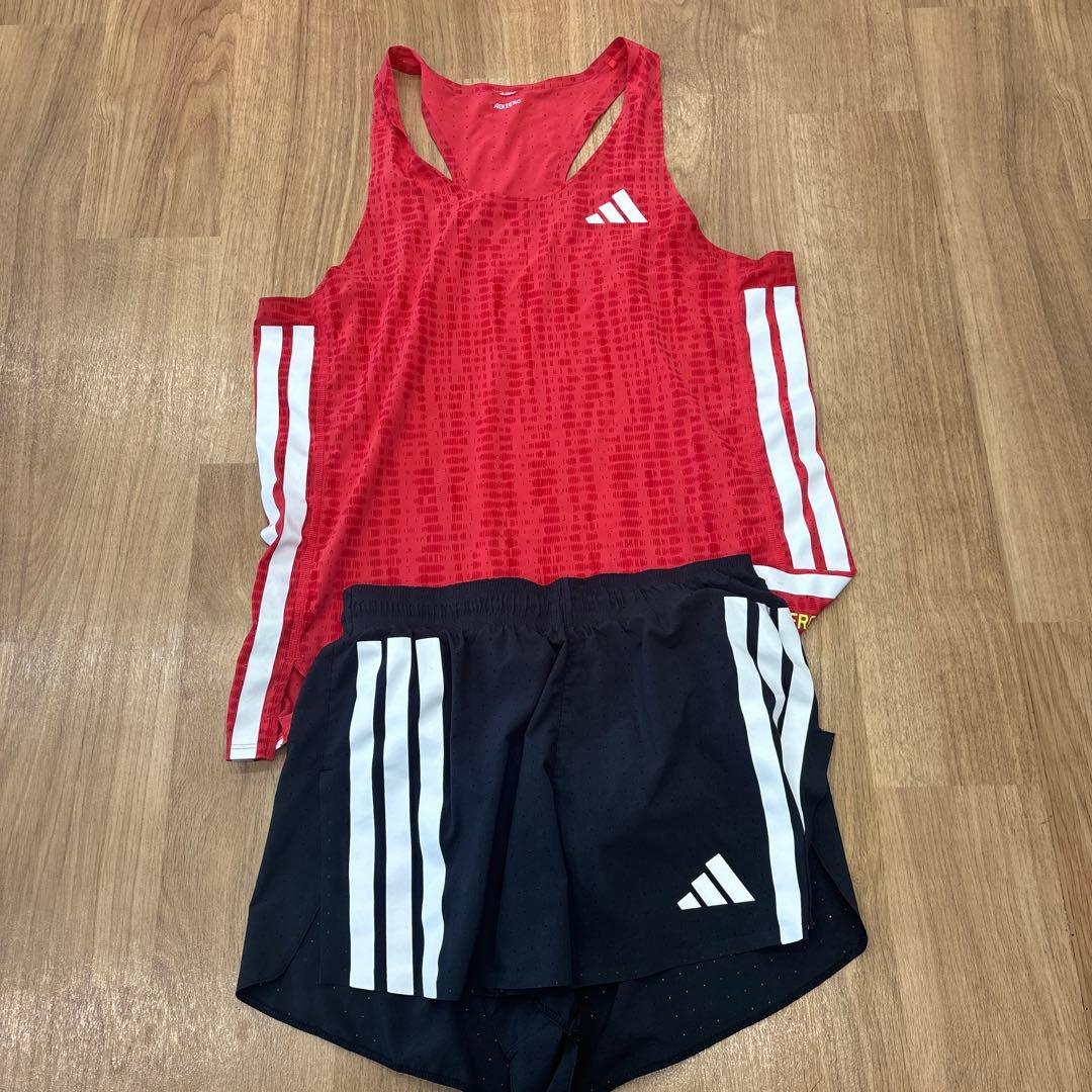 adidas adizero シングレット セットアッ上下L