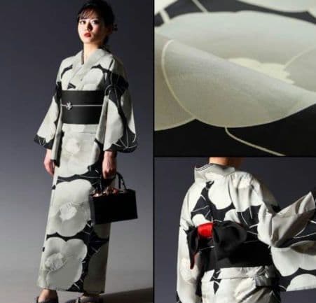 未使用 浴衣セット 花柄 黒帯