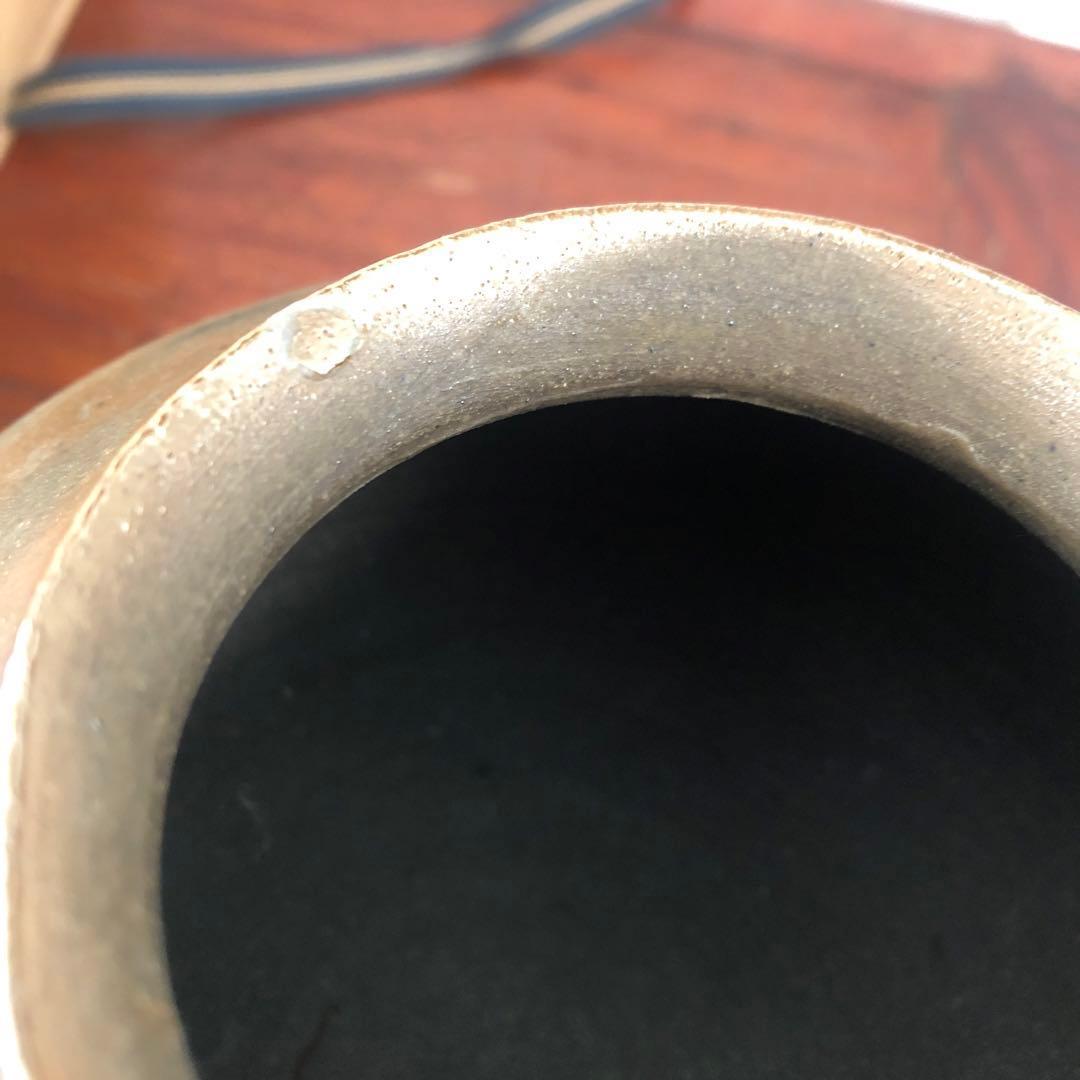 窯元　松園  備前焼   金彩　壺　花入 フラワーベース 花器 花瓶　箱　置物