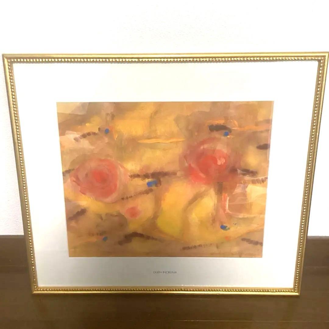 猪熊弦一郎　　作品　抽象画　真作　　1967年制作　現代アート