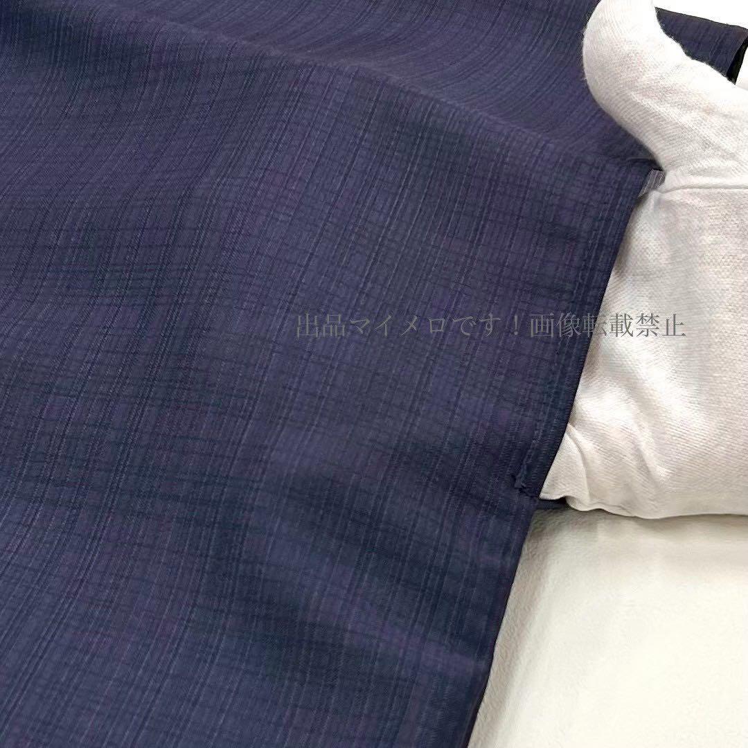 浴衣　夏　単着物　紺色　吸湿速乾　　半幅帯　単衣　2点セット　0627①