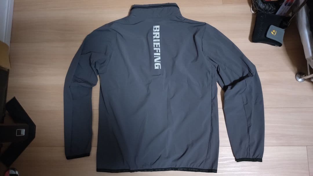 極美品■BRIEFING MS WIND JACKET /M/チャコール