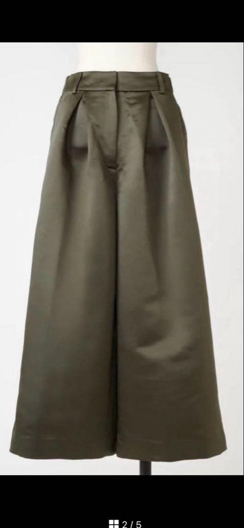 Heve オリーブグリーン ガウチョパンツ タック入り