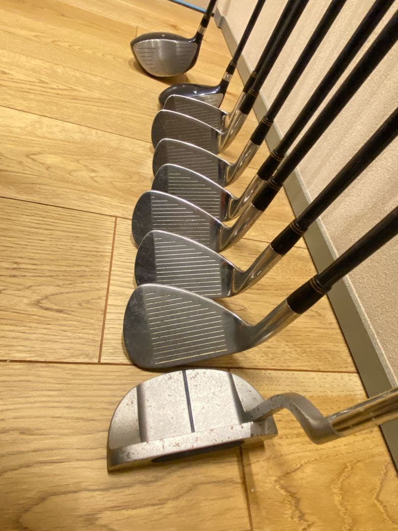 Newling ゴルフバッグ ネイビー初心者セット一式　新品ボール等付