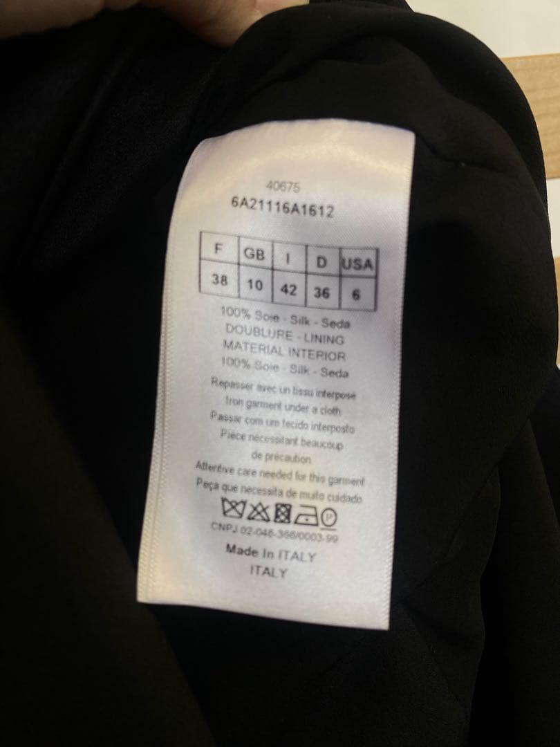 Christian Dior 黒ワンピース シルク100%