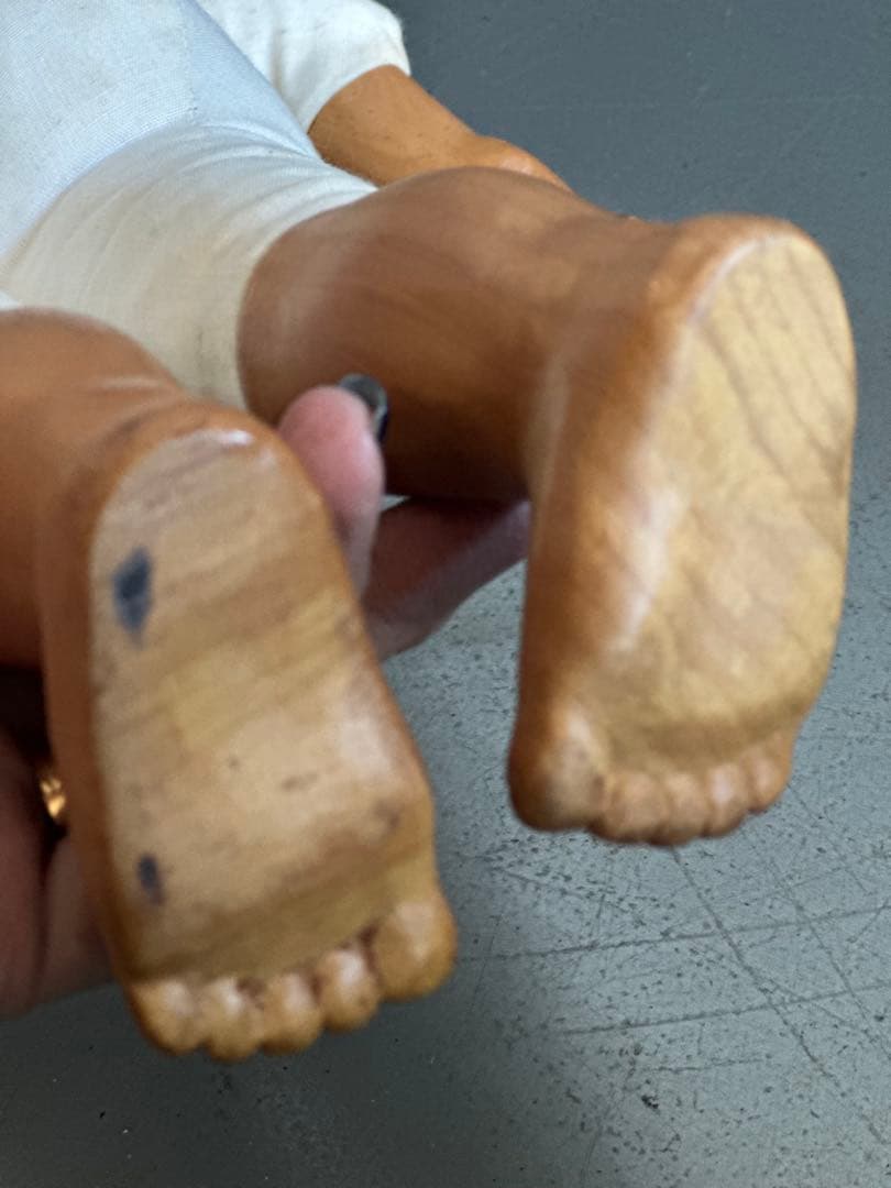 瞬間的お値下げ❣️アンティーク 木製人形 青い目