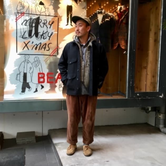 Post Overalls E-Z CRUZ VEST／ウールヘリンボーンベスト