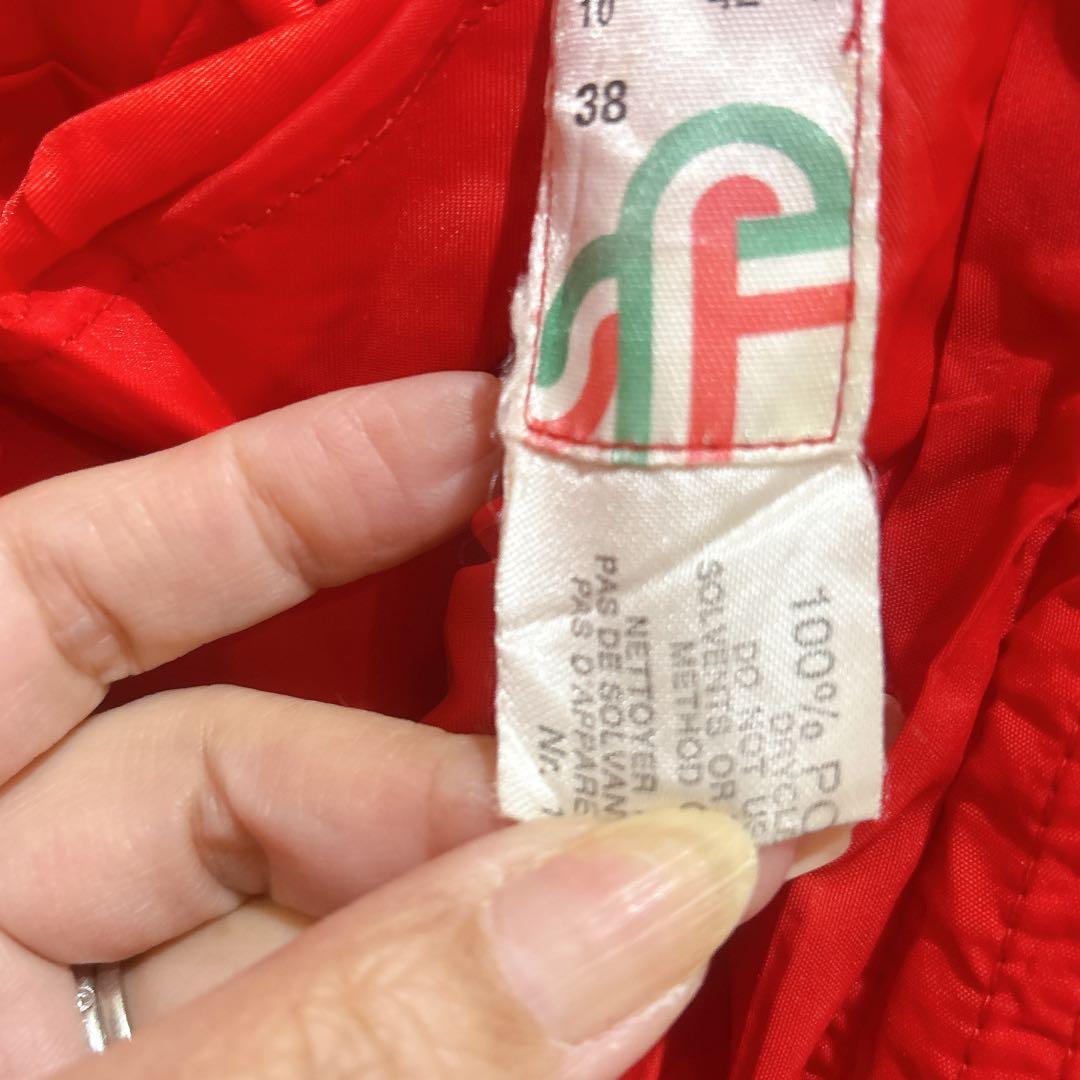 San Felice 【M】ヴィンテージ スキージャケット 赤 白 イタリア