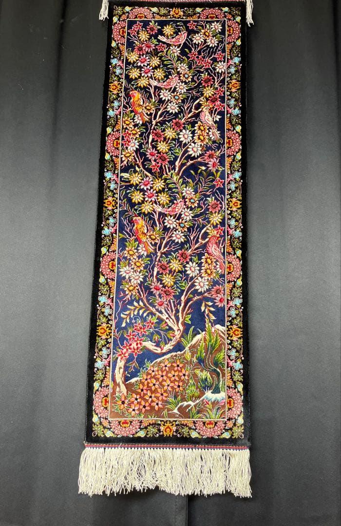 h*i様 最高級ペルシャ絨毯 シルク イラン産 クム 30×90cm 610万ノ