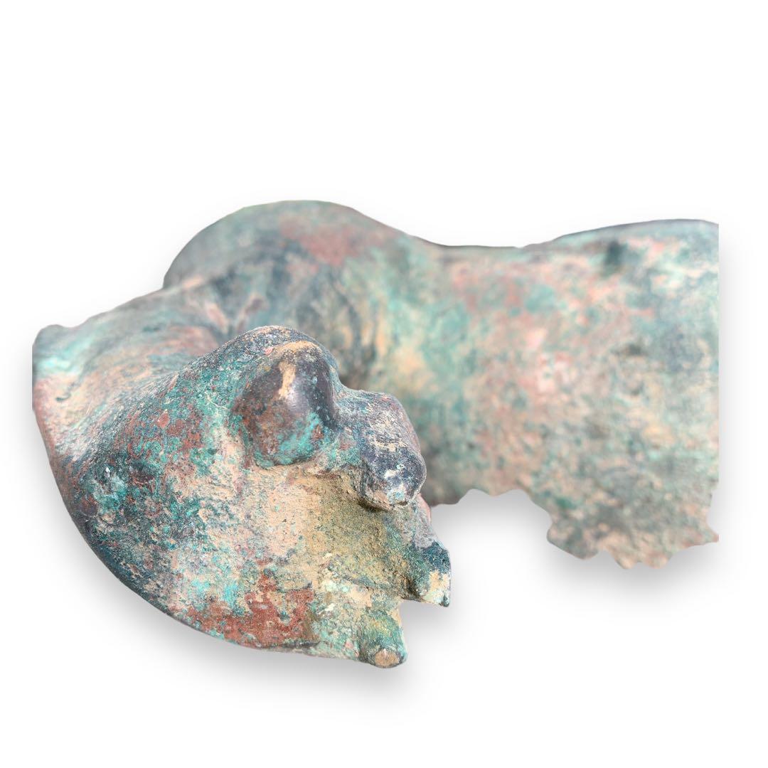 青銅器 獅子　一角獣　長尾獣　中国古玩 漢時代　犠動　置物　骨董