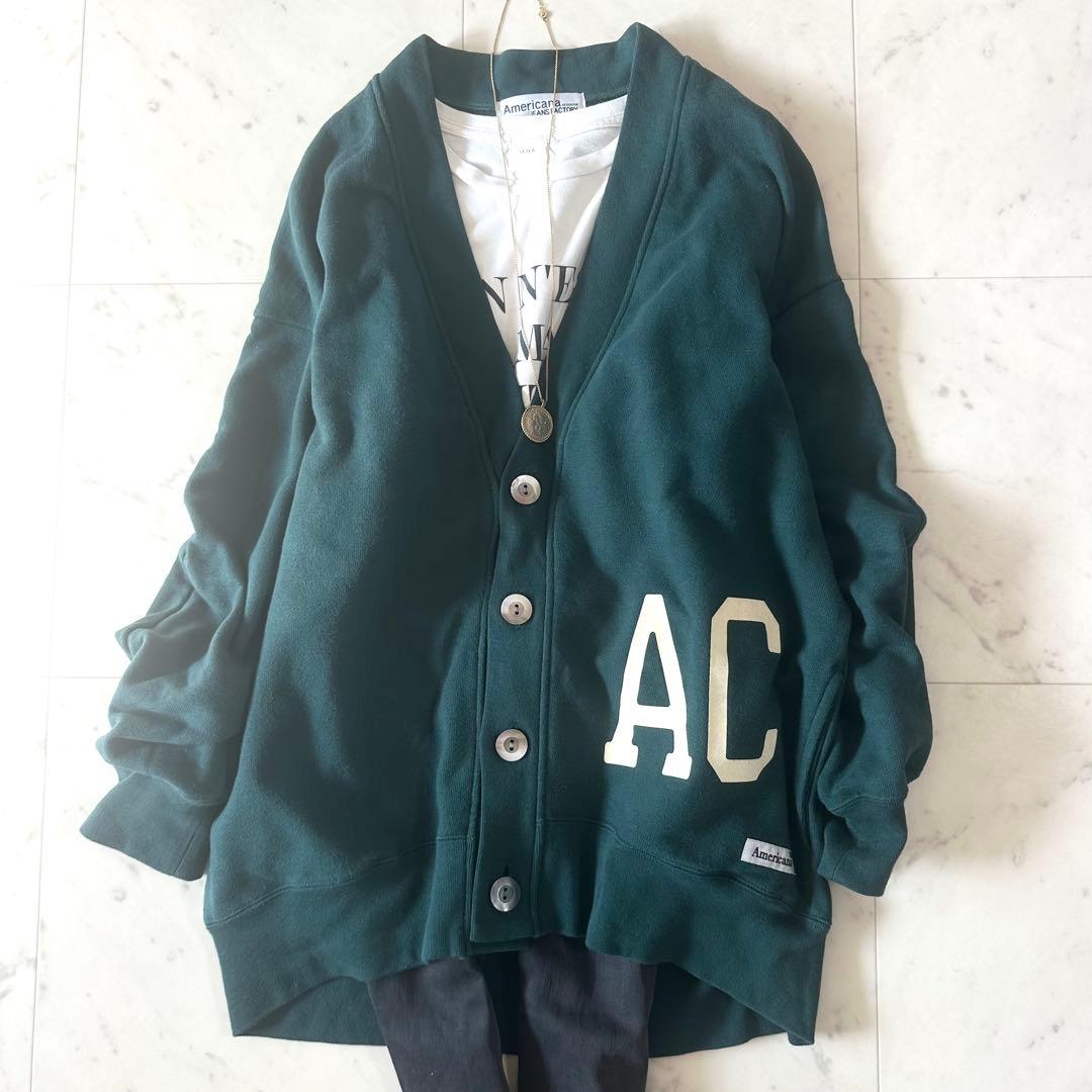 美品♪アメリカーナ JF別注 AC プリントスウェットカーディガン 近年モデル