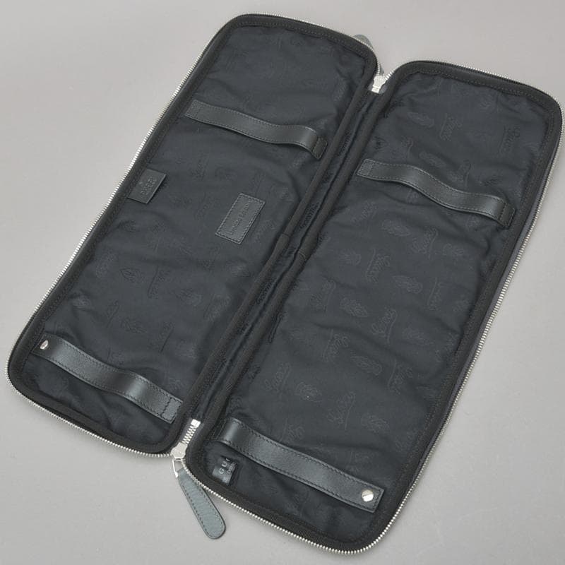 未使用同様◇GUCCI グッチ ネクタイケース マルチケース レザー グレー