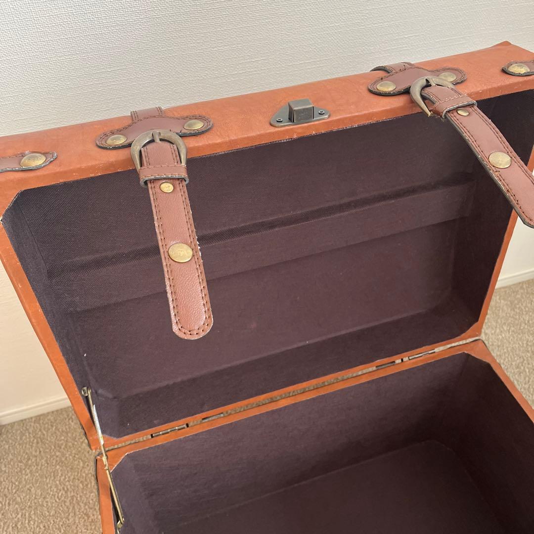 値下げ！アンティーク調スツール　宝箱型収納ボックス